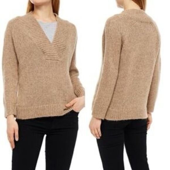 Vince Tan V-Neck Sweater - Picture 1 of 12